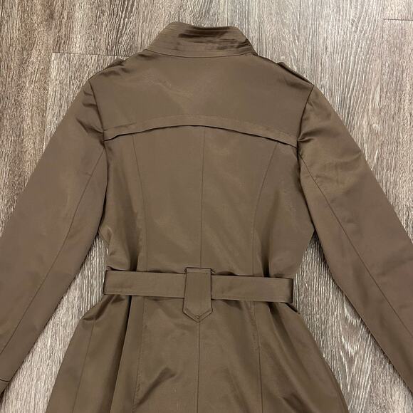 EUC Max Mara Brown Taupe Trench Coat XL Belted Double Breasted Classic Outerwear - Picture 9 of 16